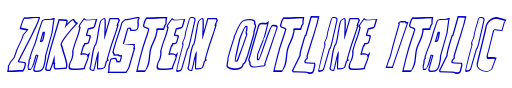 Zakenstein Outline Italic フォント